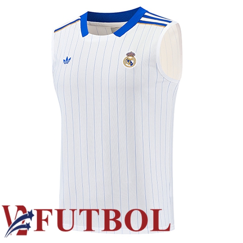 Chalecos De Futbols Real Madrid Blanco/Azul 2026/2027 Chalecos De Futbols Real Madrid Blanco/Azul 2026/2027