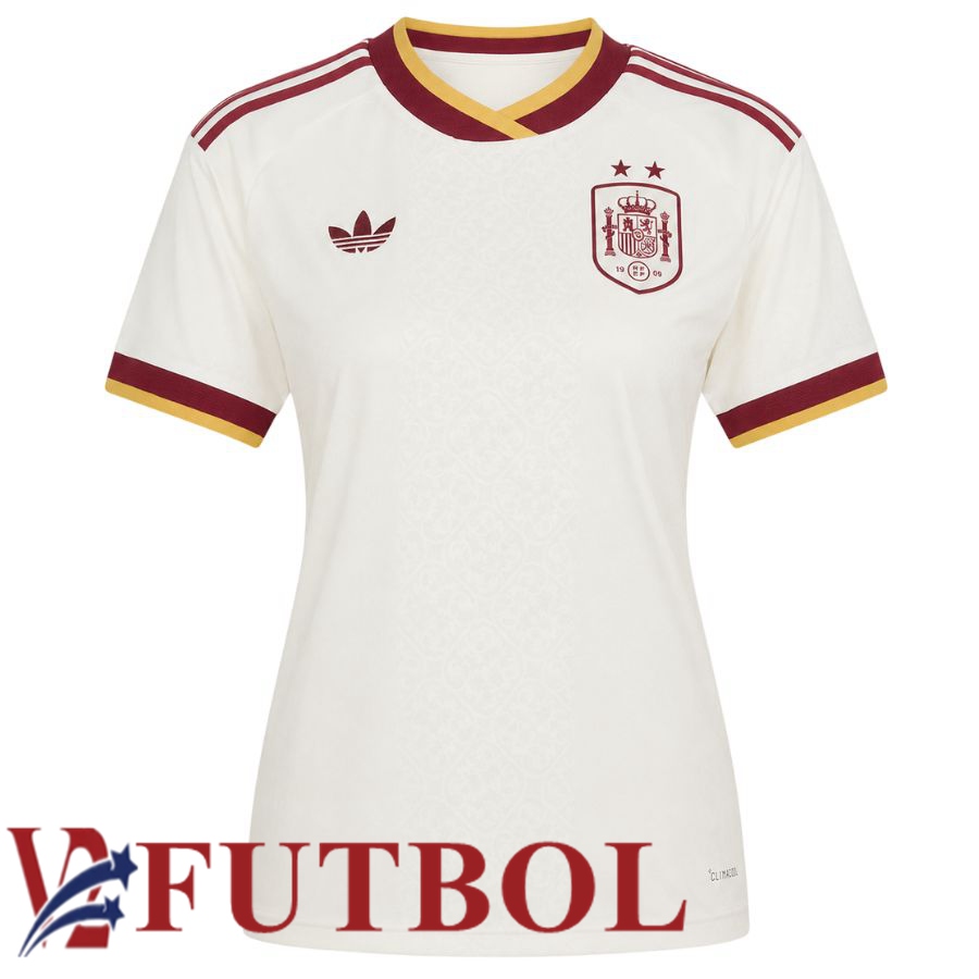2 Estrellas Camisetas De Futbol España Mujer Segunda Blanco 2026/2027 2 Estrellas Camisetas De Futbol España Mujer Segunda Blanco 2026/2027