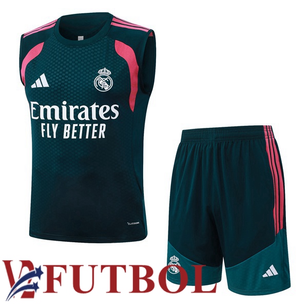 Chalecos De Futbol Real Madrid + Cortos Verde 2026/2027 Chalecos De Futbol Real Madrid + Cortos Verde 2026/2027