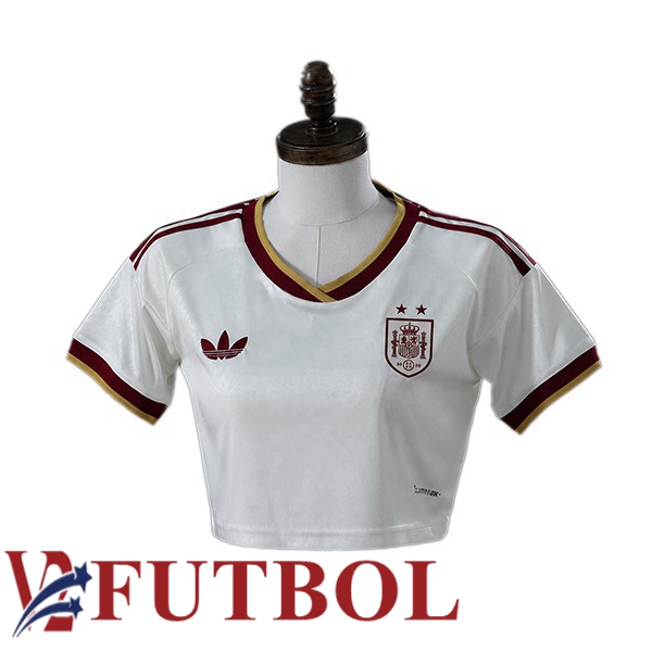 2 Estrellas Camisetas De Futbol Equipe de España Court Mujer Segunda Blanco 2026/2027 2 Estrellas Camisetas De Futbol Equipe de España Court Mujer Segunda Blanco 2026/2027