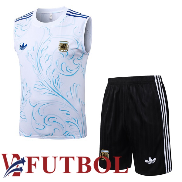 Chalecos De Futbol Argentina + Cortos Blanco 2026/2027 Chalecos De Futbol Argentina + Cortos Blanco 2026/2027