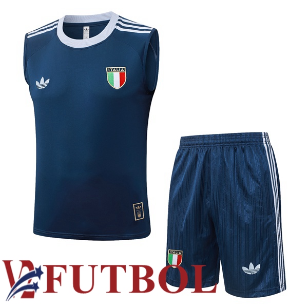 Chalecos De Futbol Italia + Cortos Azul Real 2026/2027