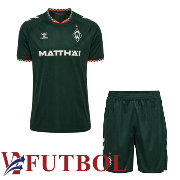Camisetas De Futbol SV Werder Bremen Ninos Segunda Verde 2026/2027 Camisetas De Futbol SV Werder Bremen Ninos Segunda Verde 2026/2027