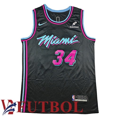 Camiseta Miami Heat (ANTETOKOUNMPO #34) 2026/27 Negro Camiseta Miami Heat (ANTETOKOUNMPO #34) 2026/27 Negro