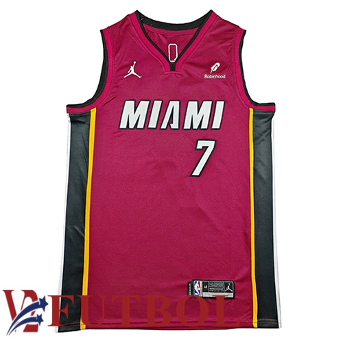 Camiseta Miami Heat (ANTETOKOUNMPO #7) 2026/27 Rojo/Negro Camiseta Miami Heat (ANTETOKOUNMPO #7) 2026/27 Rojo/Negro