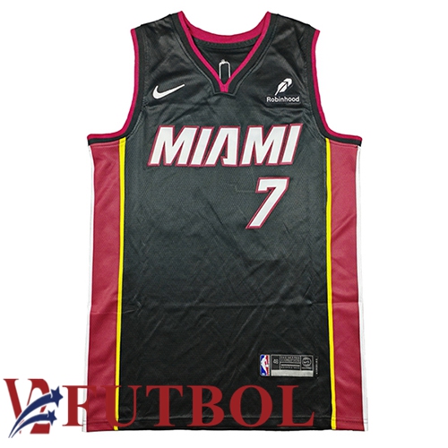 Camiseta Miami Heat (ANTETOKOUNMPO #7) 2026/27 Negro/Rojo Camiseta Miami Heat (ANTETOKOUNMPO #7) 2026/27 Negro/Rojo