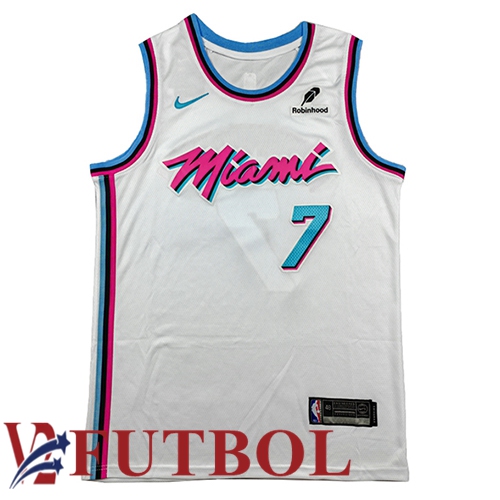 Camiseta Miami Heat (ANTETOKOUNMPO #7) 2026/27 Blanco Camiseta Miami Heat (ANTETOKOUNMPO #7) 2026/27 Blanco