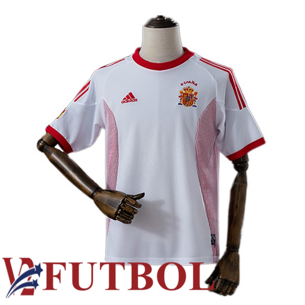 Camisetas De Futbol España Retro Segunda Blanco 2002